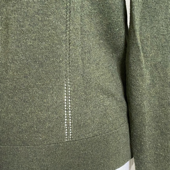 Banana Republic Green Lyocell Blend Button Long Sleeve Crew Neck Sweater- Sz-S - Picture 7 of 16